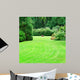 beautiful summer garden with large green lawns 