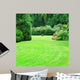 beautiful summer garden with large green lawns 