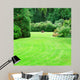 beautiful summer garden with large green lawns 
