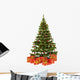 Christmas fir tree and presents gifts box over white background 