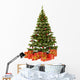 Christmas fir tree and presents gifts box over white background 