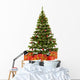 Christmas fir tree and presents gifts box over white background 