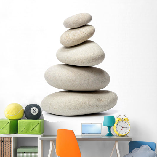 pile of stones isolated on white background 