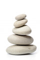 pile of stones isolated on white background 