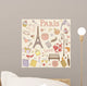 Paris set pastel Wall Mural