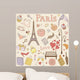 Paris set pastel Wall Mural