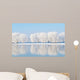 winter landscape with beautiful reflection in the water 