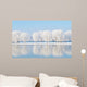 winter landscape with beautiful reflection in the water 