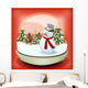 Snowman Winter Snowball Wall Decal