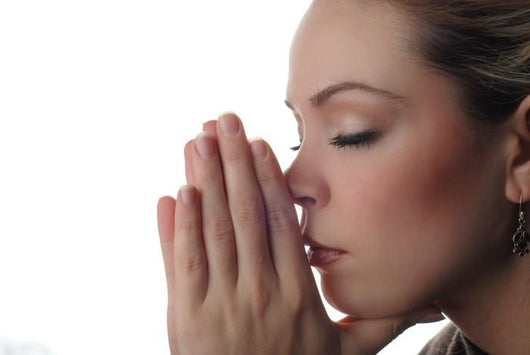 a woman is praying to god with hope Wall Decal