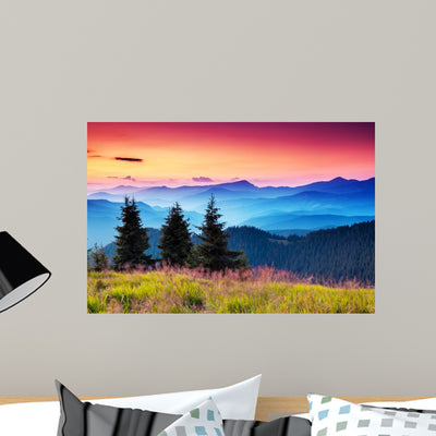 Mountain Landscape shown on a wall