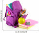 Purple backpack with school supplies isolated on white Wall Decal