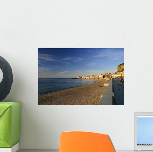 Beach and Town Cefalu Wall Decal