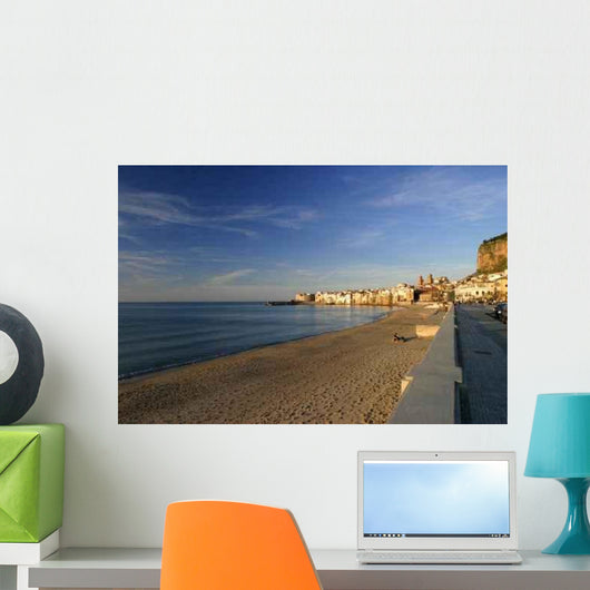 Beach and Town Cefalu Wall Decal