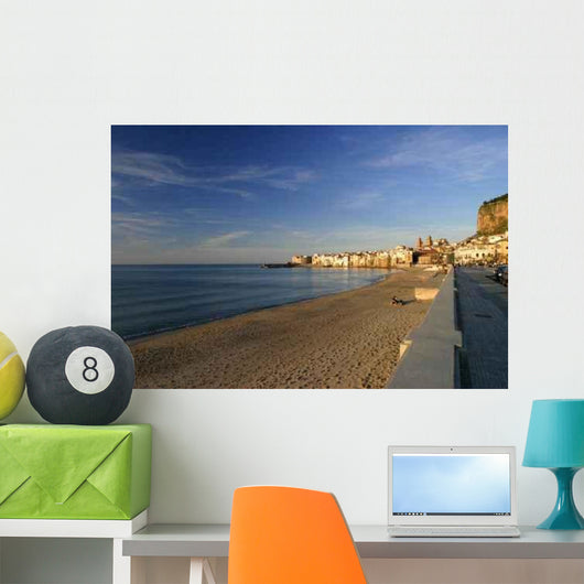 Beach and Town Cefalu Wall Decal