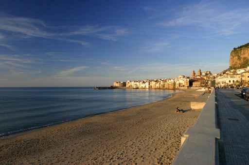 Beach and Town Cefalu Wall Decal