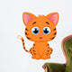 Cute cat cartoon Wall Decal