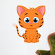 Cute cat cartoon Wall Decal