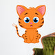 Cute cat cartoon Wall Decal