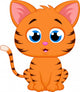 Cute cat cartoon Wall Decal