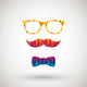 hipster with colorful diamond Wall Decal