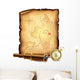 Pirates Treasure Map With Spyglass and Compass Wall Decal