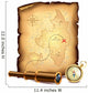 Pirates Treasure Map With Spyglass and Compass Wall Decal