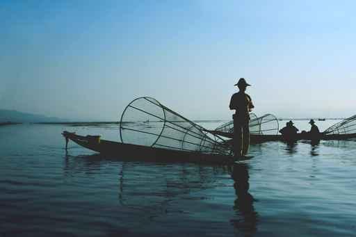 Fishermen Water Wall Decal
