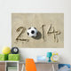 Brazil 2014 Soccer Football World Cup Message on Sand 