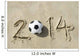 Brazil 2014 Soccer Football World Cup Message on Sand 