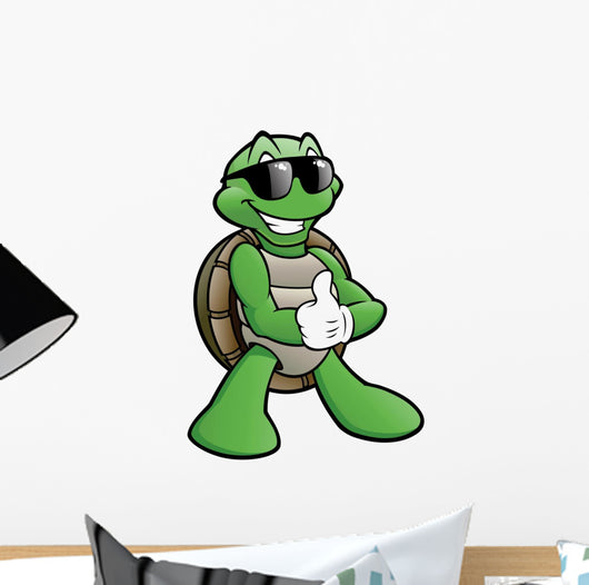 Smiling Turtle Wall Decal