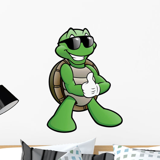 Smiling Turtle Wall Decal