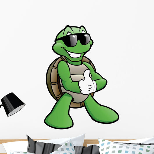 Smiling Turtle Wall Decal
