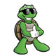Smiling Turtle Wall Decal