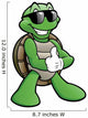 Smiling Turtle Wall Decal