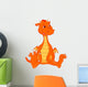 Cute Baby Dragon Cartoon Wall Decal