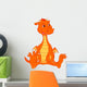 Cute Baby Dragon Cartoon Wall Decal
