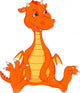Cute Baby Dragon Cartoon Wall Decal