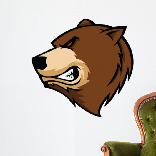 bear head Wall Decal