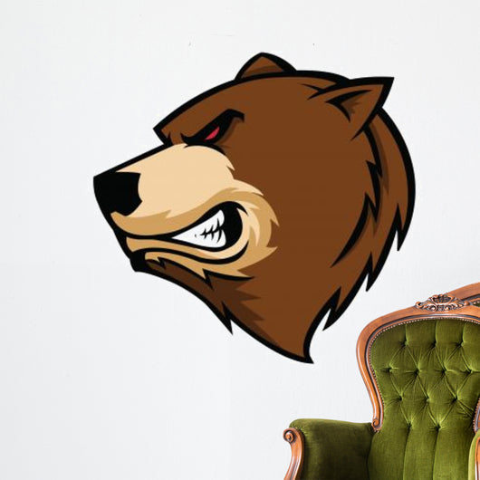 bear head Wall Decal