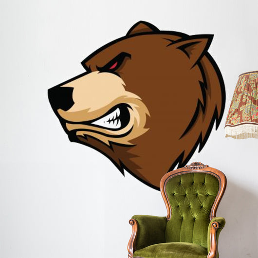 bear head Wall Decal