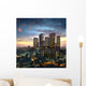 Los Angeles downtown at sunset, California 