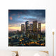 Los Angeles downtown at sunset, California 
