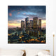 Los Angeles downtown at sunset, California 