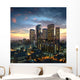 Los Angeles downtown at sunset, California 