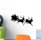 Santa Sleigh Silhouette Wall Decal
