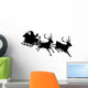 Santa Sleigh Silhouette Wall Decal