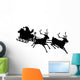 Santa Sleigh Silhouette Wall Decal