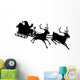 Santa Sleigh Silhouette Wall Decal