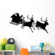 Santa Sleigh Silhouette Wall Decal